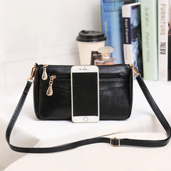 Women's Small Messenger Bag PU Leather Shoulder Crossbody Clutch