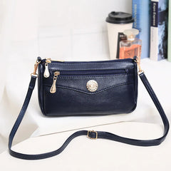 Women's Small Messenger Bag PU Leather Shoulder Crossbody Clutch