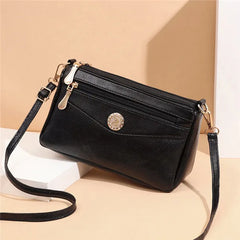Women's Small PU Leather Messenger Bag Shoulder Crossbody Clutch