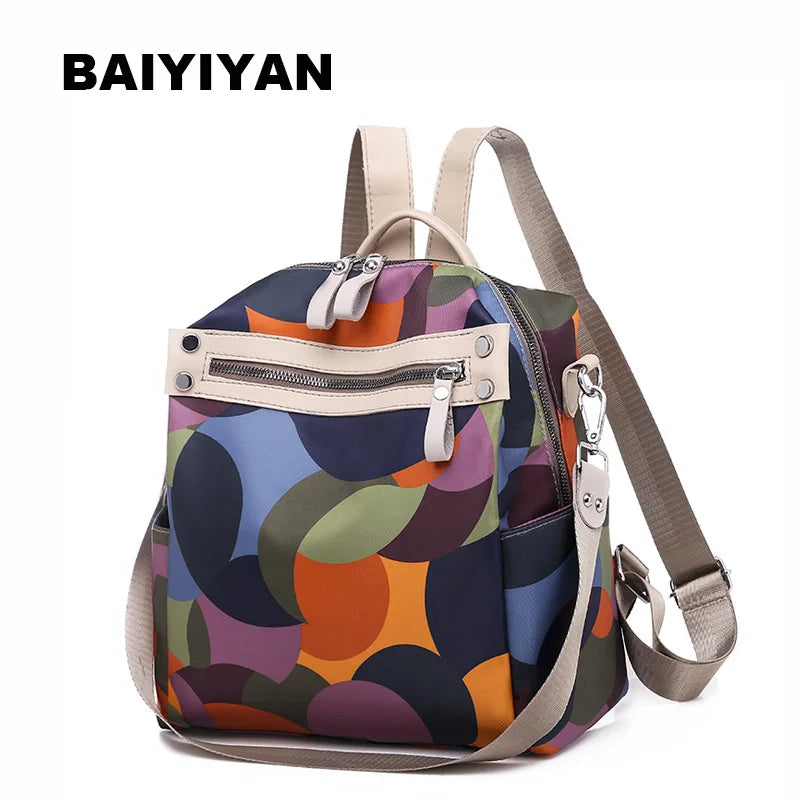 Women's Nylon Backpack School bag For Girl's Teenagers Casual Travel Bag