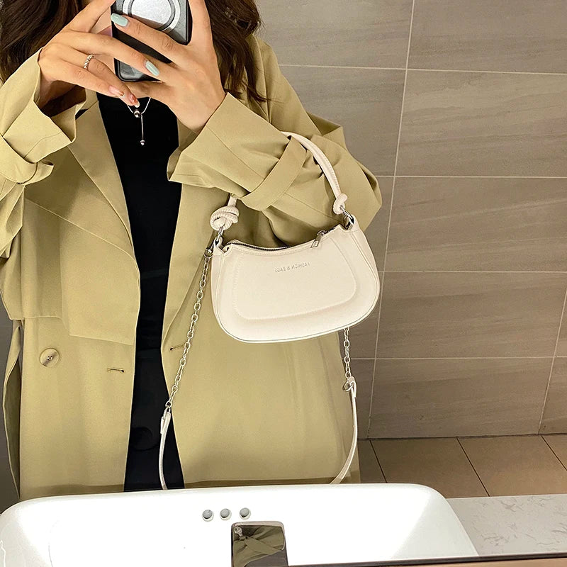 Women's Shoulder Bag Letter Crossbody Purse Solid Female Tote Messenger