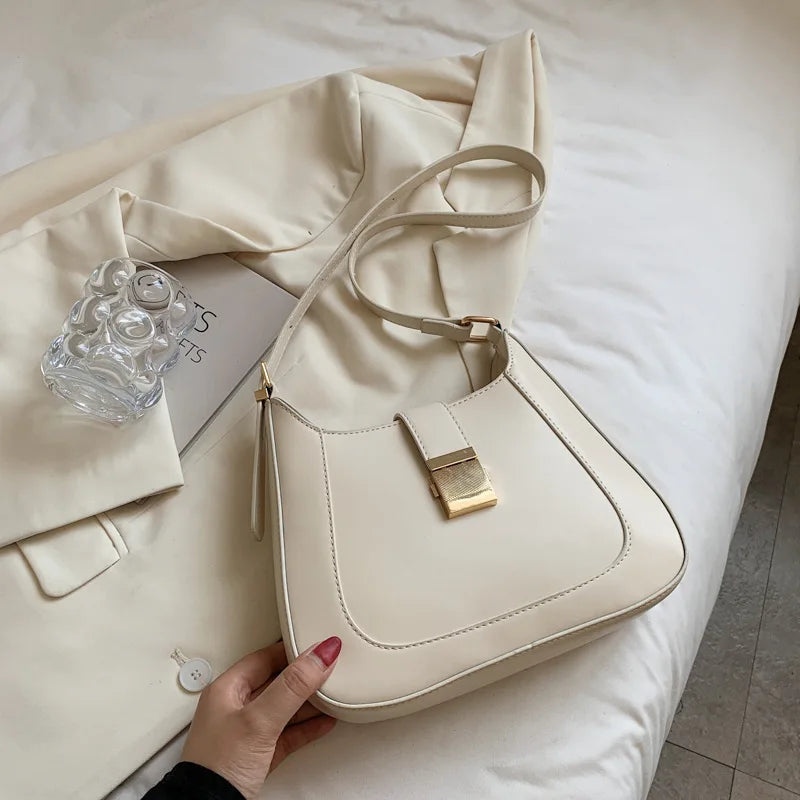 Women's Underarm Bags Zipper Handbag Casual Shoulder Bag