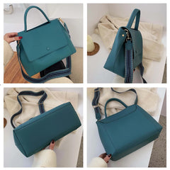 Vintage PU Leather Handbag Crossbody Shoulder Bag Chain Shopper
