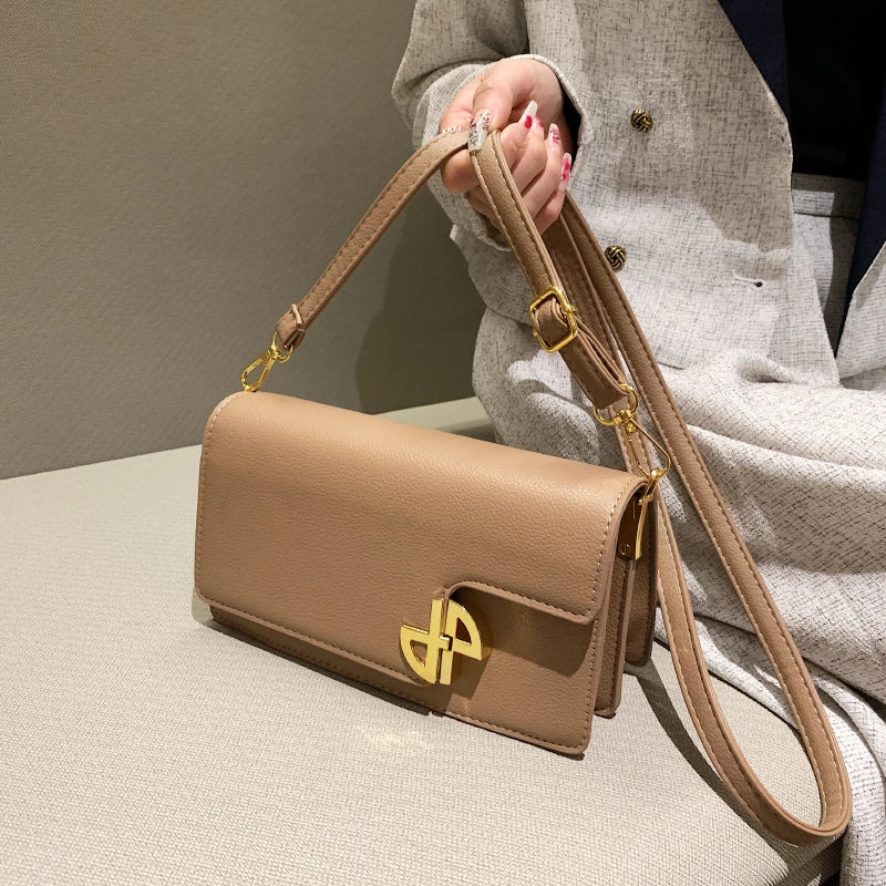 Women's Pu Leather Crossbody Bag Winter Flap Messenger Handbag