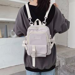 Canvas Women Backpack Anti-theft Shoulder Bag School Bag for Teenage Girls