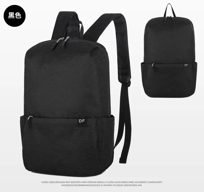 Small Nylon Backpack Light Student Travel Men Women Schoolbag