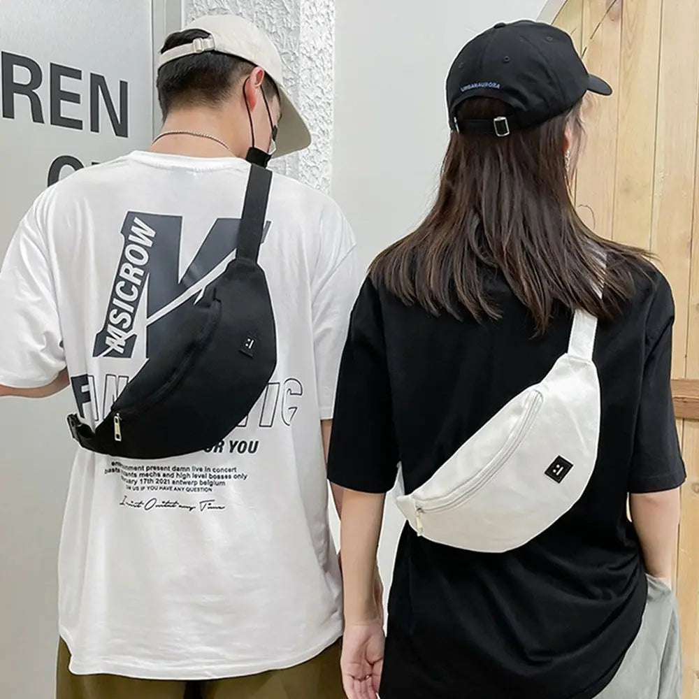 Canvas Chest Bag Waist Shoulder Crossbody Outdoor Travel Bag