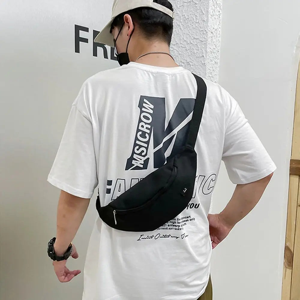 Canvas Chest Bag Waist Shoulder Crossbody Outdoor Travel Bag