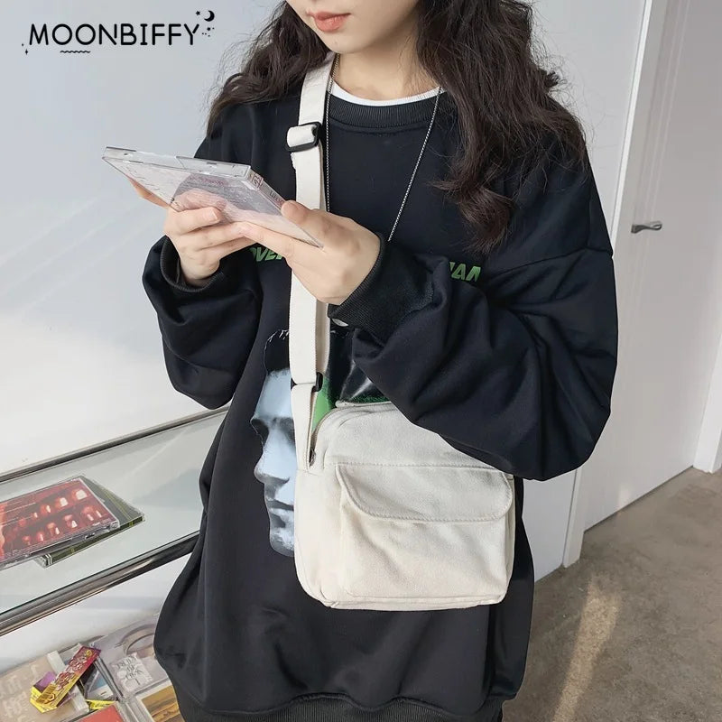 Small Canvas Crossbody Bags for Women Mini Shoulder Phone Purse
