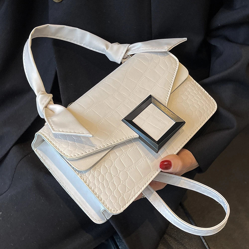 Small Crossbody Bag Knot Handle Women Handbags PU Leather