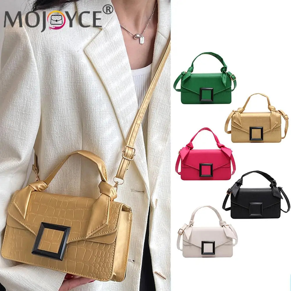 Small Crossbody Bag Knot Handle Women Handbags PU Leather