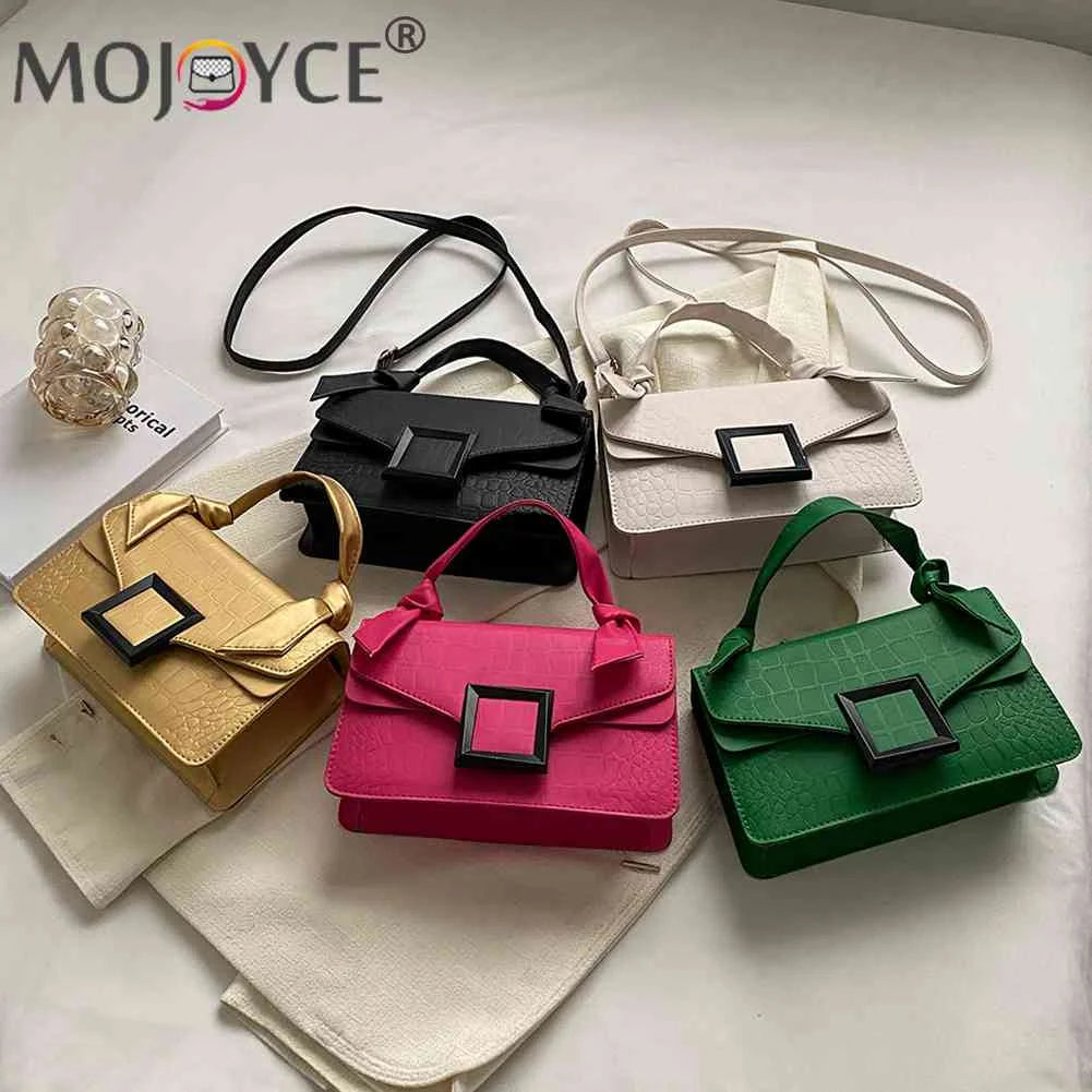 Small Crossbody Bag Knot Handle Women Handbags PU Leather