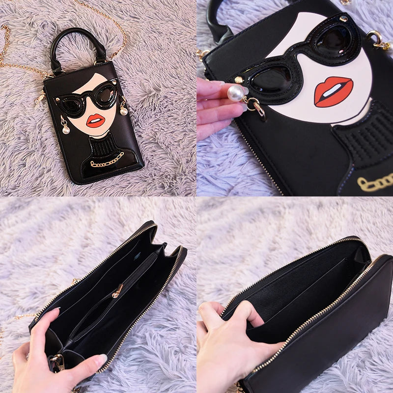 Small Crossbody Bag for Women Shoulder Chain Bag Pureses and Handbags Character