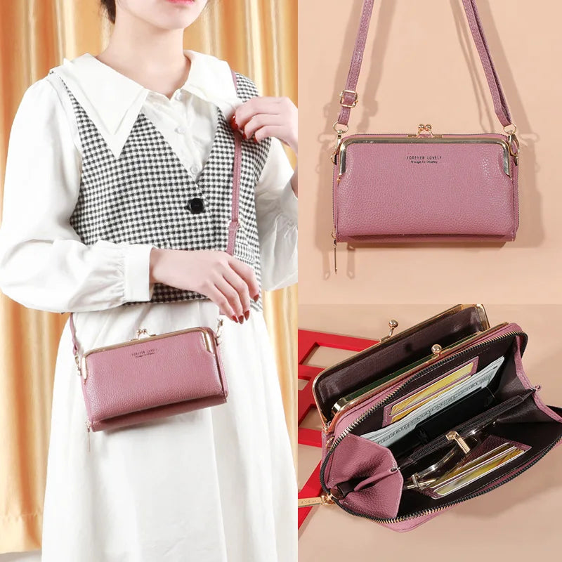 Matte Leather Small Crossbody Bags for Women