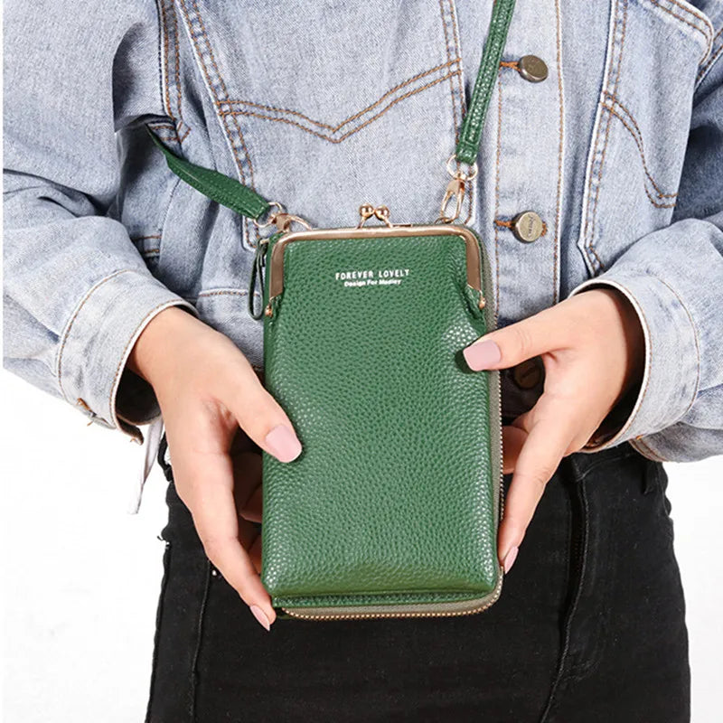Mini Matte Leather Crossbody Bag Women Shoulder Messenger Clutch Purse Handbag