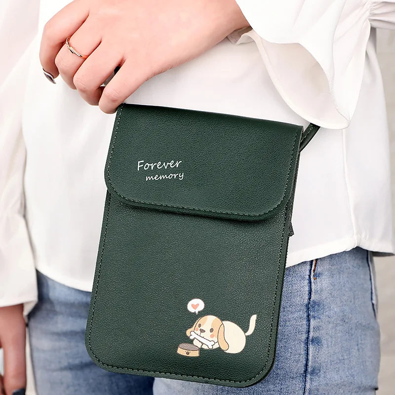 Mini PU Leather Crossbody Bag for Women, Shoulder Messenger Bag