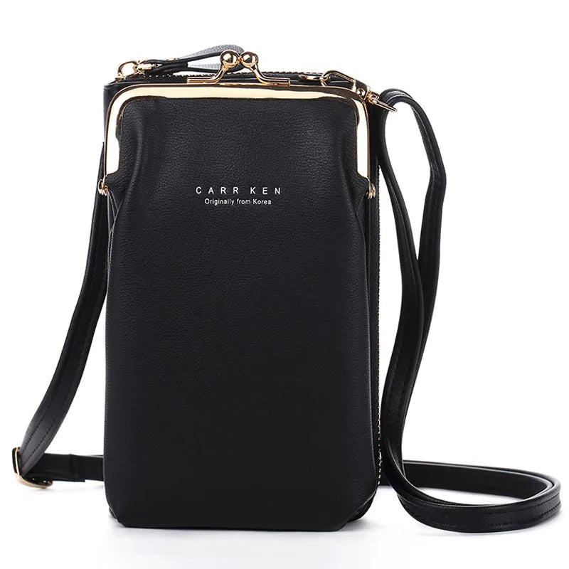 Yellow Mini Crossbody Bag Women PU Leather Shoulder Messenger
