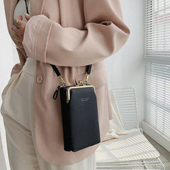 Mini PU Leather Crossbody Bag Yellow Zipper Flap