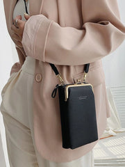 Yellow Mini Crossbody Bag Women PU Leather Shoulder Messenger