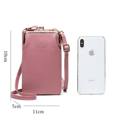 Yellow Mini Crossbody Bag Women PU Leather Shoulder Messenger
