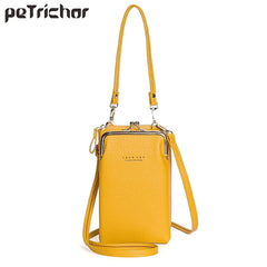 Small Crossbody Bags Women Mini Soft Leather Shoulder Messenger Bag Yellow