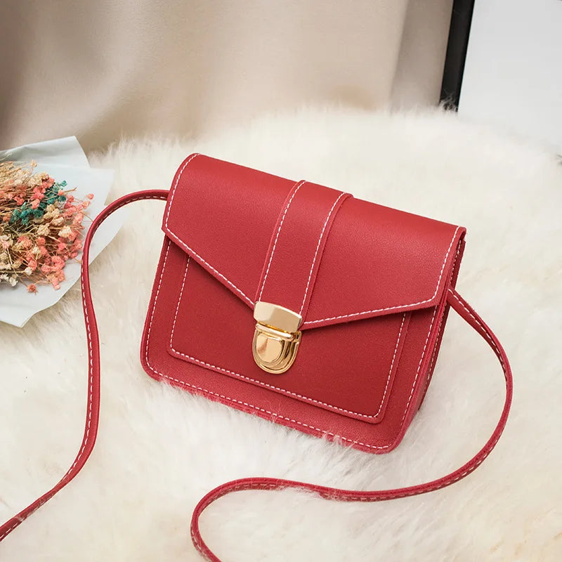 Small Crossbody Bag for Women PU Leather Messenger Bag Yellow Bolsas