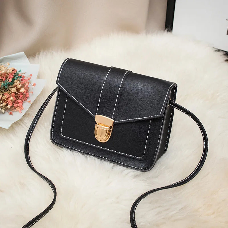 Small Crossbody Bag for Women PU Leather Messenger Bag Yellow Bolsas