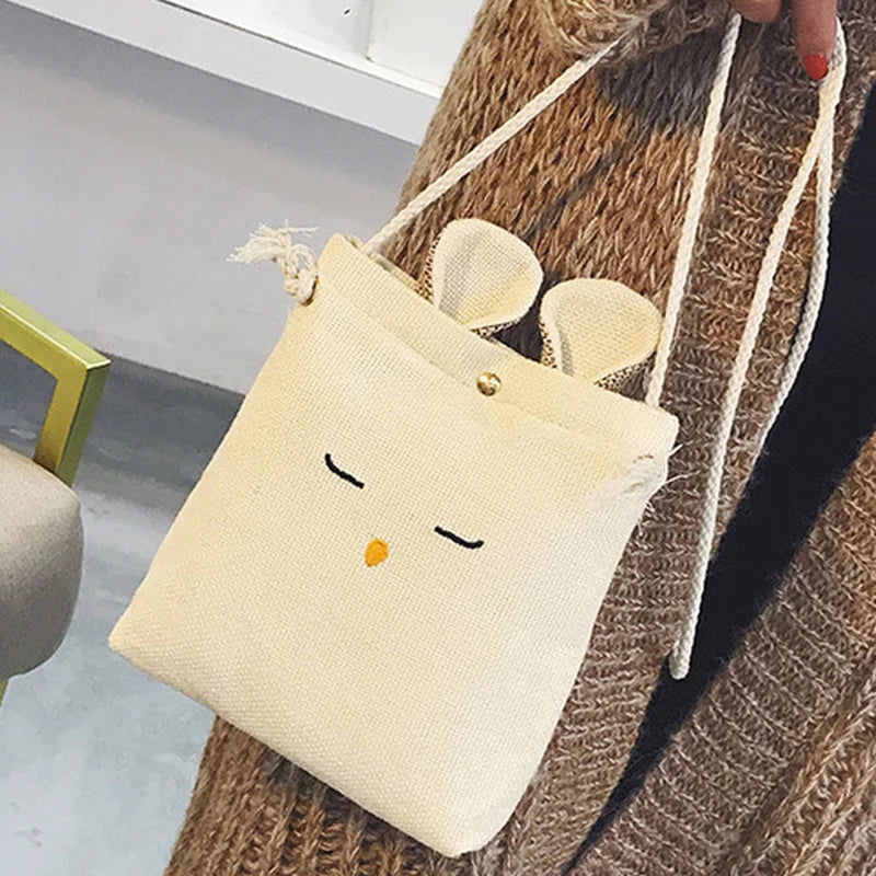 Small Canvas Crossbody Bag for Women Mini Shoulder Messenger Bag