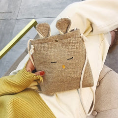 Small Canvas Crossbody Bag for Women Mini Shoulder Messenger Bag