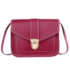 Yellow Mini PU Leather Crossbody Bag for Women
