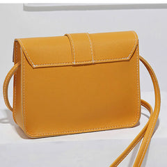 Women's Mini Crossbody Bag PU Leather Yellow