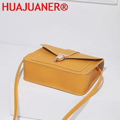 Women's Mini Yellow Crossbody Bag PU Leather Shoulder Messenger