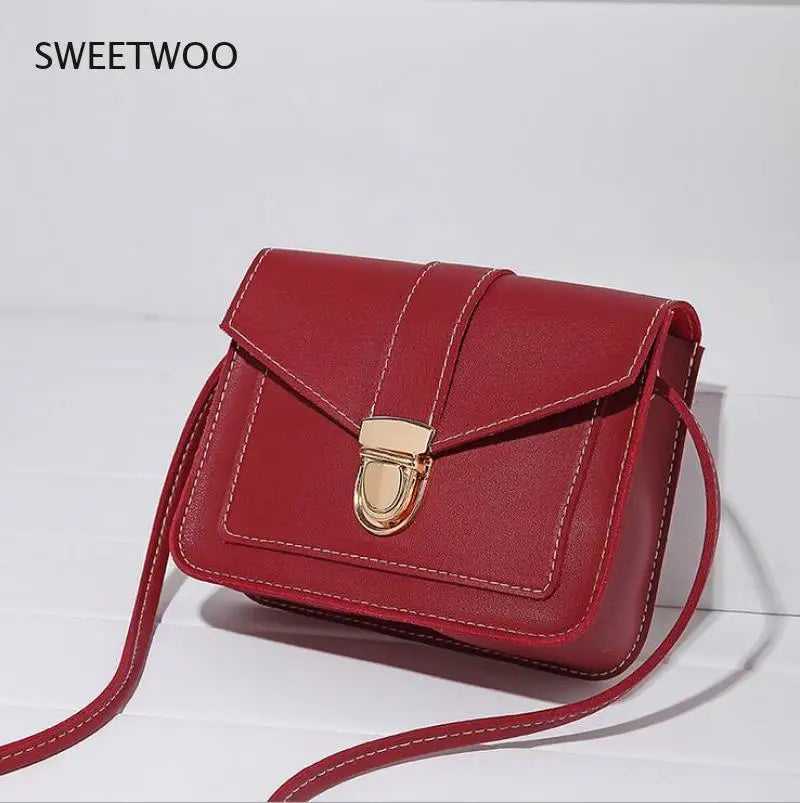 Yellow Mini Crossbody Bag for Women Pu Leather Shoulder Messenger Bag