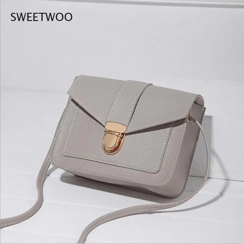 Yellow Mini Crossbody Bag for Women Pu Leather Shoulder Messenger Bag