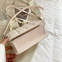 Women's Crossbody Bag Pu Leather Chains Mini Purse Handbag