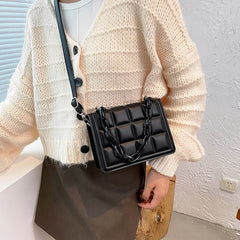 Women's Crossbody Bag Pu Leather Chains Mini Purse Handbag