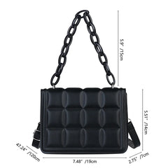 Women's Crossbody Bag Pu Leather Chains Mini Purse Handbag