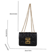 Women's Small Crossbody Bag PU Leather Chains Shoulder Messenger