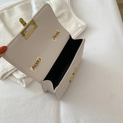 Women's Small Crossbody Bag PU Leather Chains Shoulder Messenger
