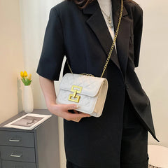 Women's Small Crossbody Bag PU Leather Chains Shoulder Messenger