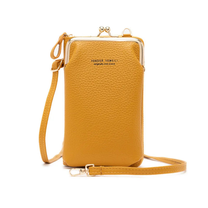 Small Crossbody Phone Bags Women Mini Matte Leather Shoulder Messenger Bag