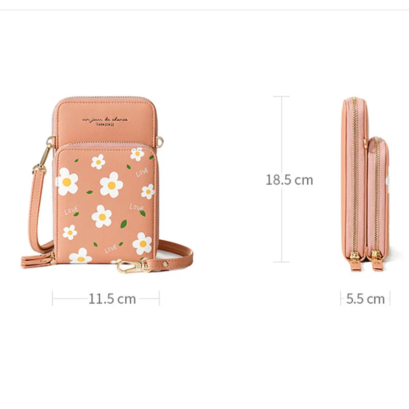Floral Pattern Crossbody Shoulder Bag for Women