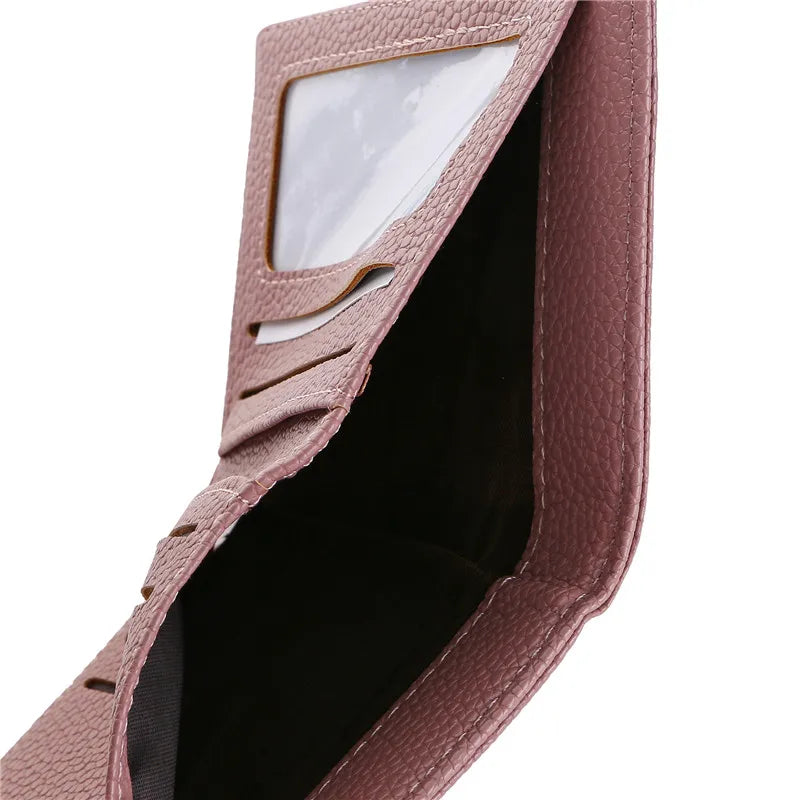 Small Female Purse Short Purse Lady Buckle Fastener Short Clutch Wallet