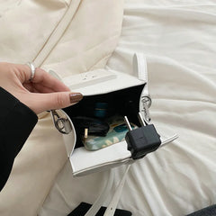 Small Flap Crossbody Bag PU Leather Shoulder Handbag