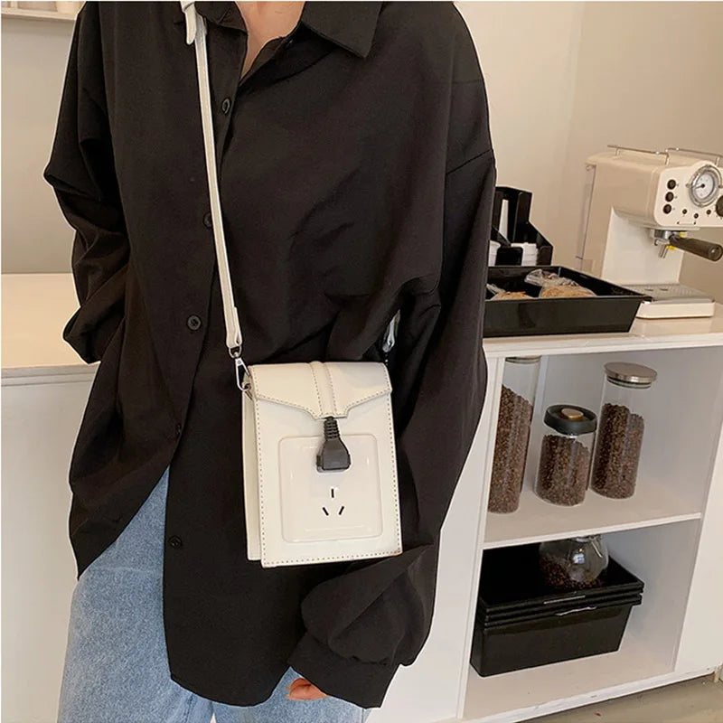Small Flap Crossbody Bag PU Leather Shoulder Handbag