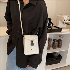 Small Flap Crossbody Bag PU Leather Shoulder Handbag