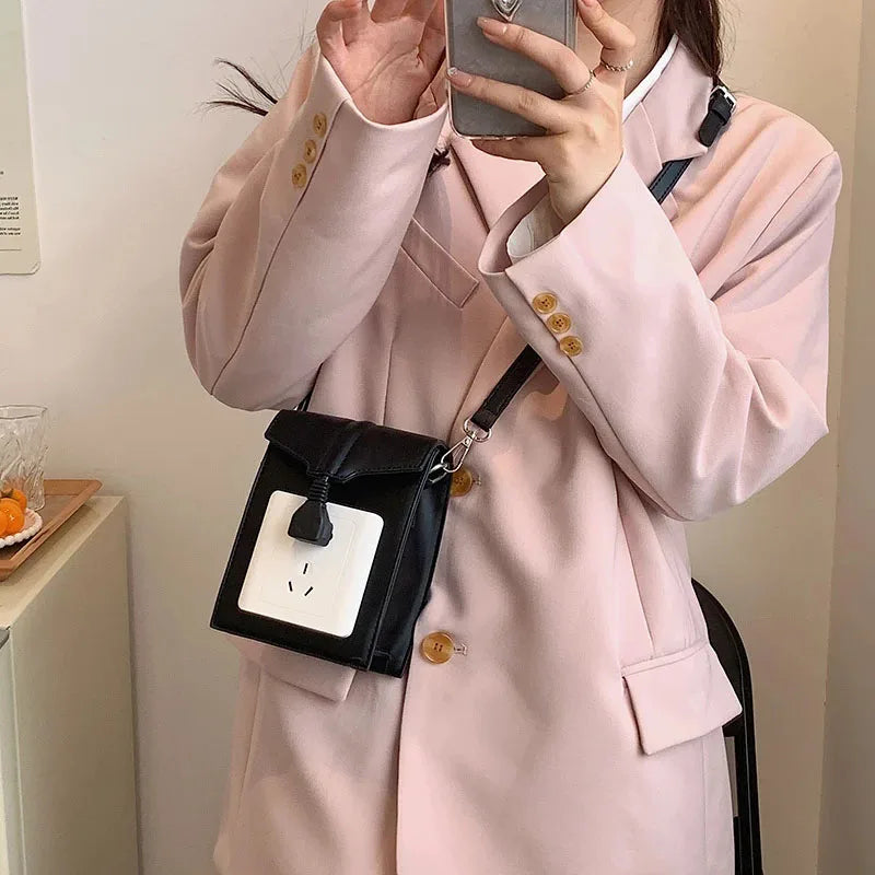 Small Flap Crossbody Bag PU Leather Shoulder Handbag