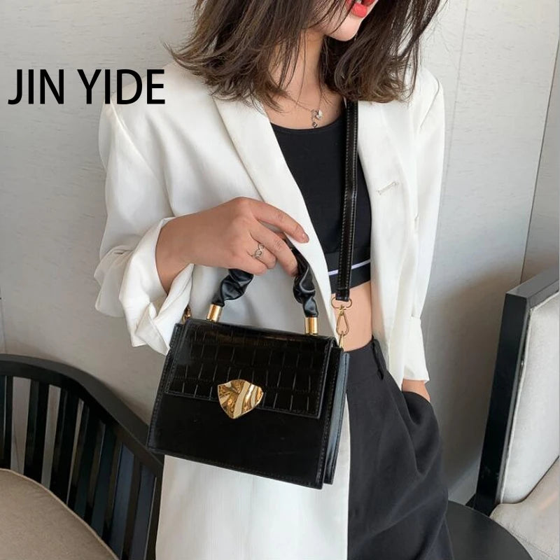Stone Pattern Crossbody Bag PU Leather Shoulder Bag for Women