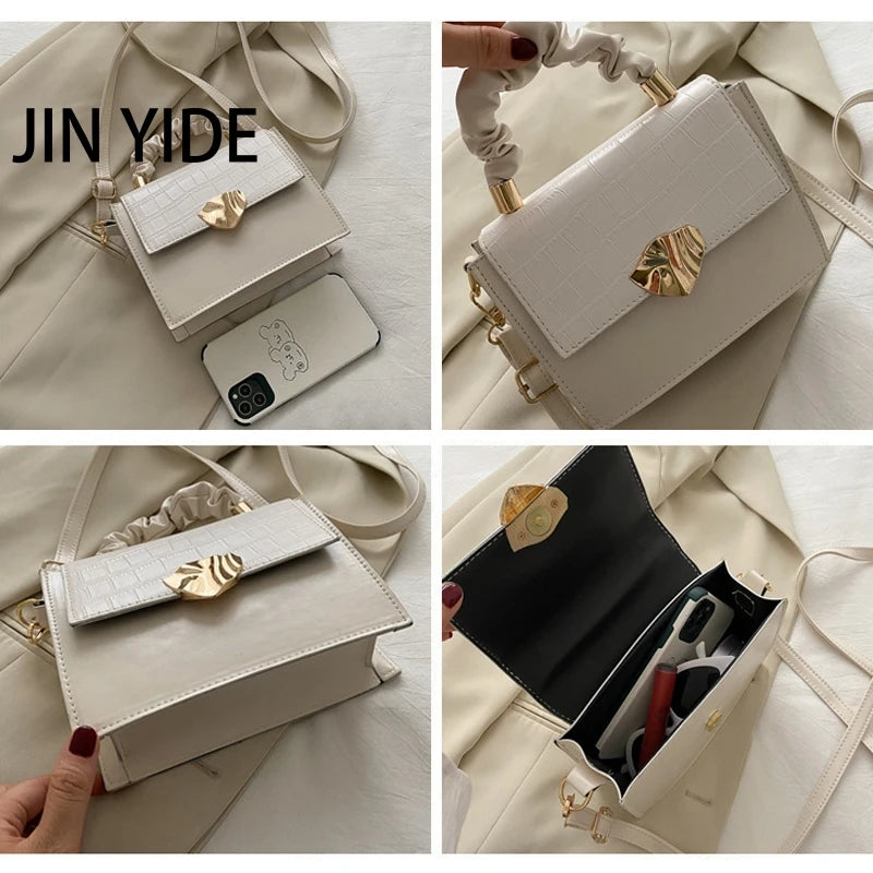 Stone Pattern Crossbody Bag PU Leather Shoulder Bag for Women