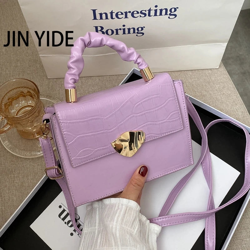 Stone Pattern Crossbody Bag PU Leather Shoulder Bag for Women